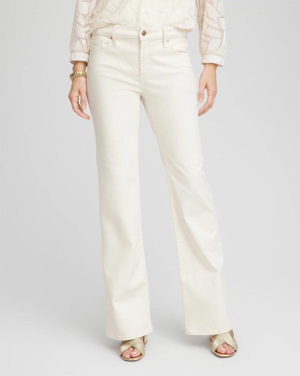 Chico's Petite Girlfriend Flared Leg Jeans