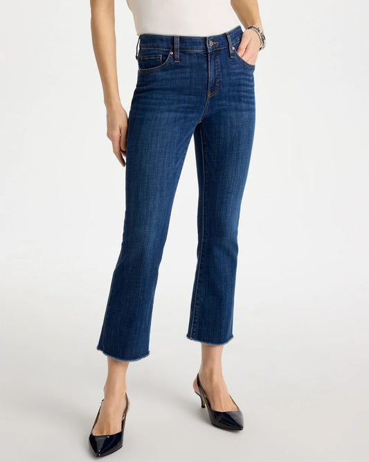 Chico's Petite Girlfriend Fray Hem Kick Flares
