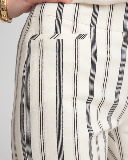 Chico's Brigitte™ Slub Striped Cropped Pants