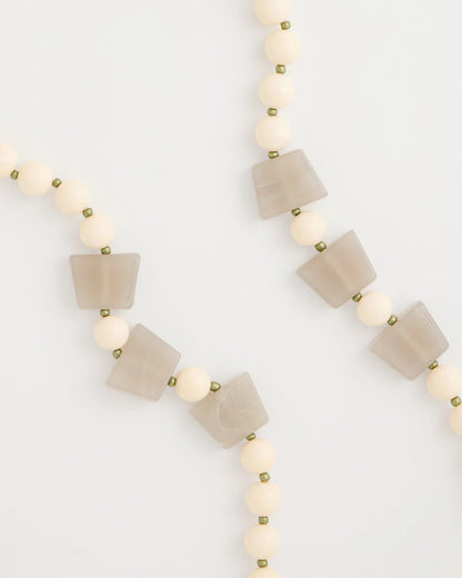 Chico's Long Geo Beaded Necklace
