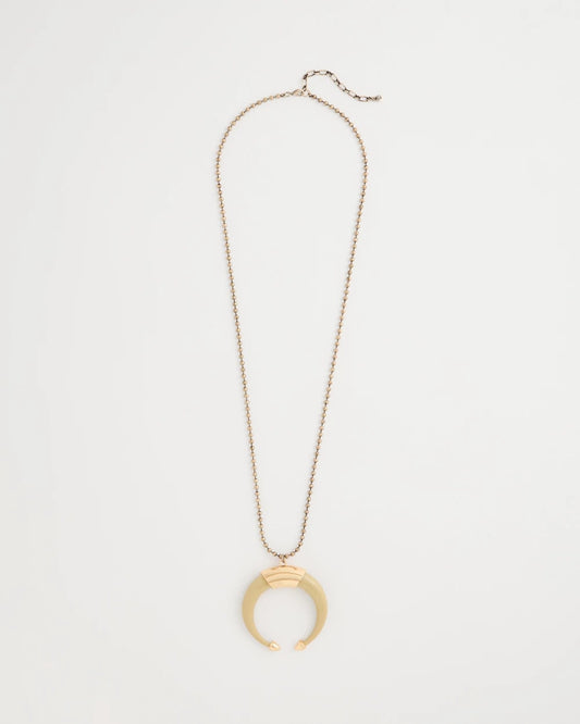 Chico's Long Horn Pendant Necklace