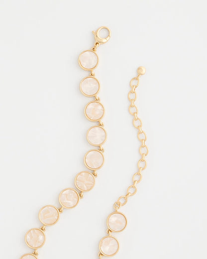 Chico's Pearlescent Rounded Collar Necklace