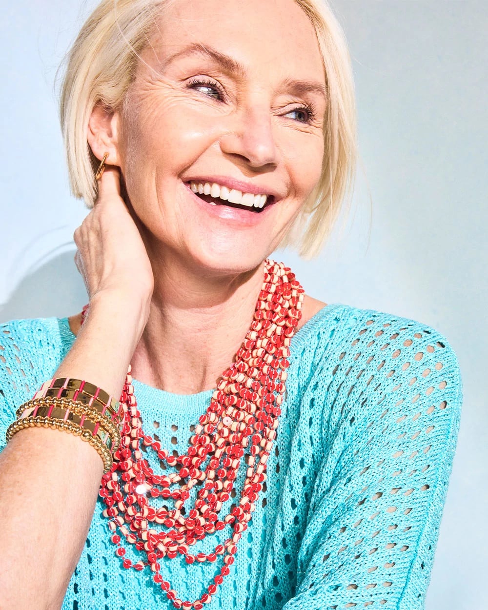 Chico's Coral Multi-Strand Necklace