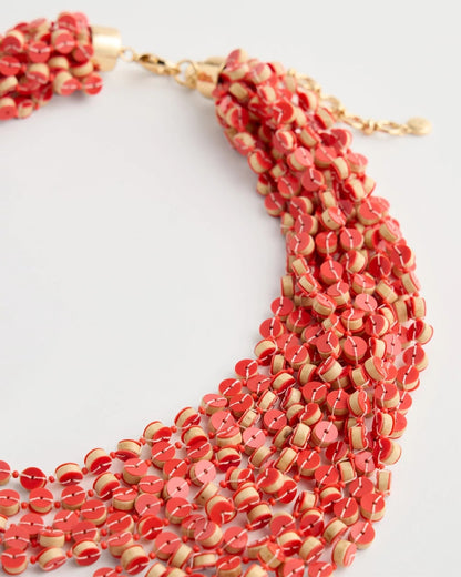 Chico's Coral Multi-Strand Necklace