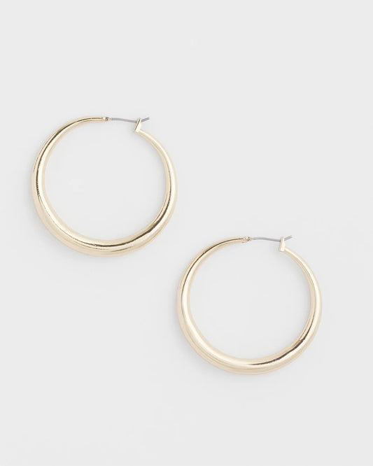 Chico's Cassie Gold-Tone Hoop Earrings