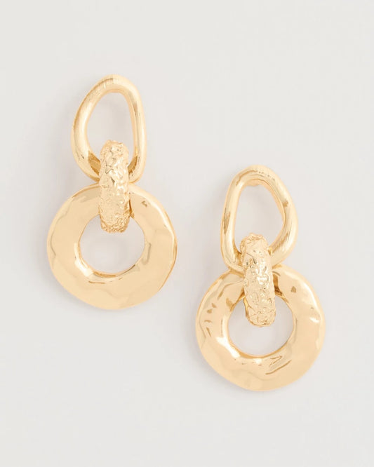 Chico's Golden Link Drop Earrings