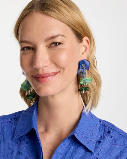 Chico's Multi Floral Linear Earrings