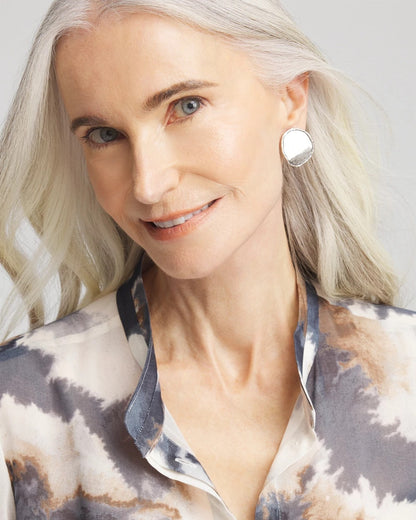 Chico's No Droop™ Silver Tone Clip-On Earrings