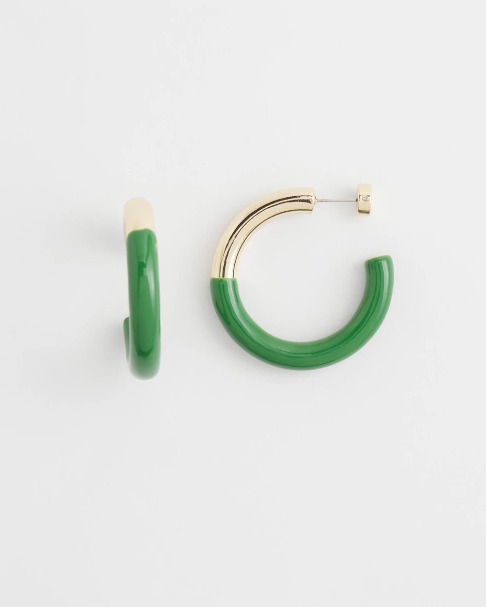 Chico's No Droop™ Green Dipped Hoops