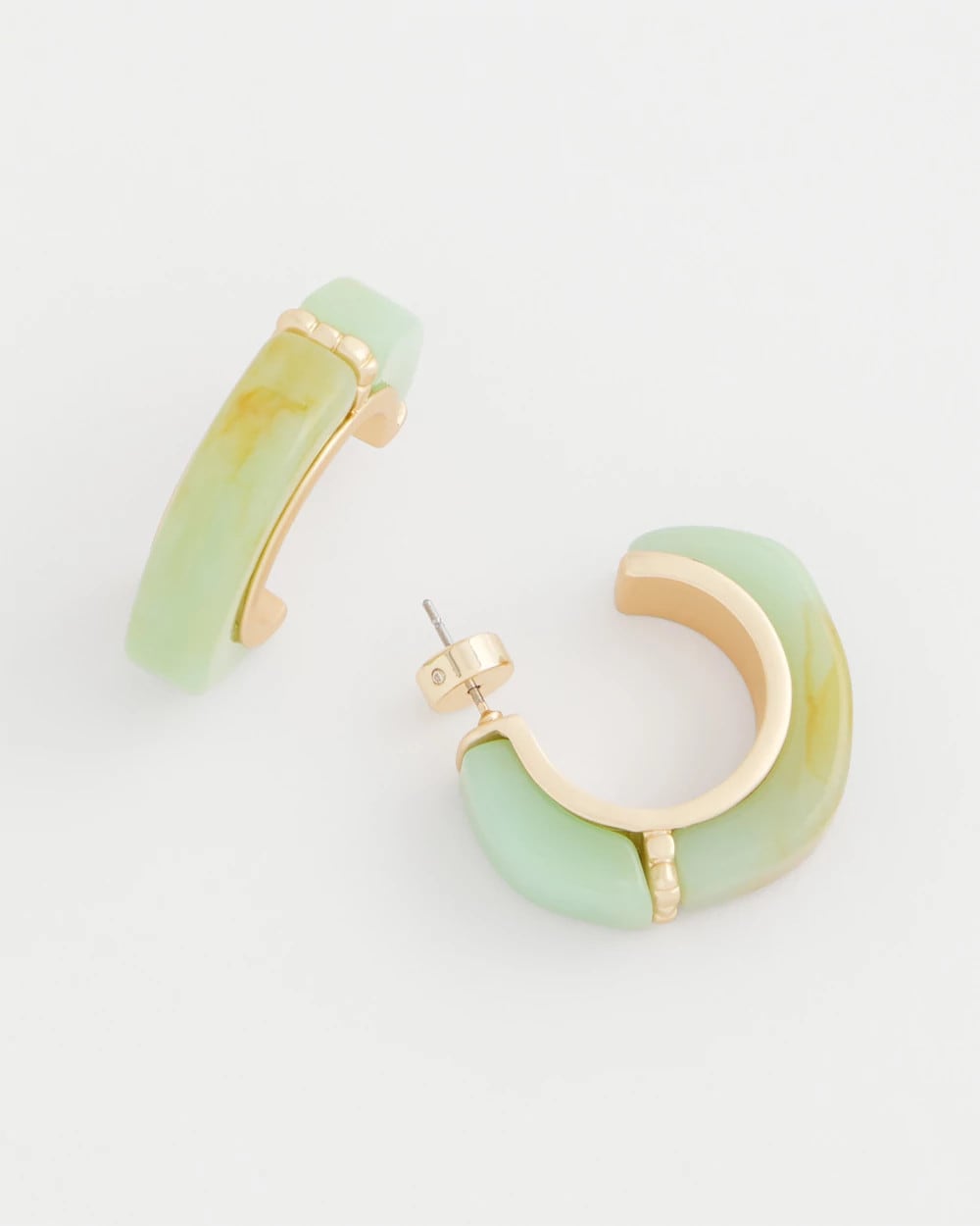 Chico's Aqua Tone Hoop Earrings