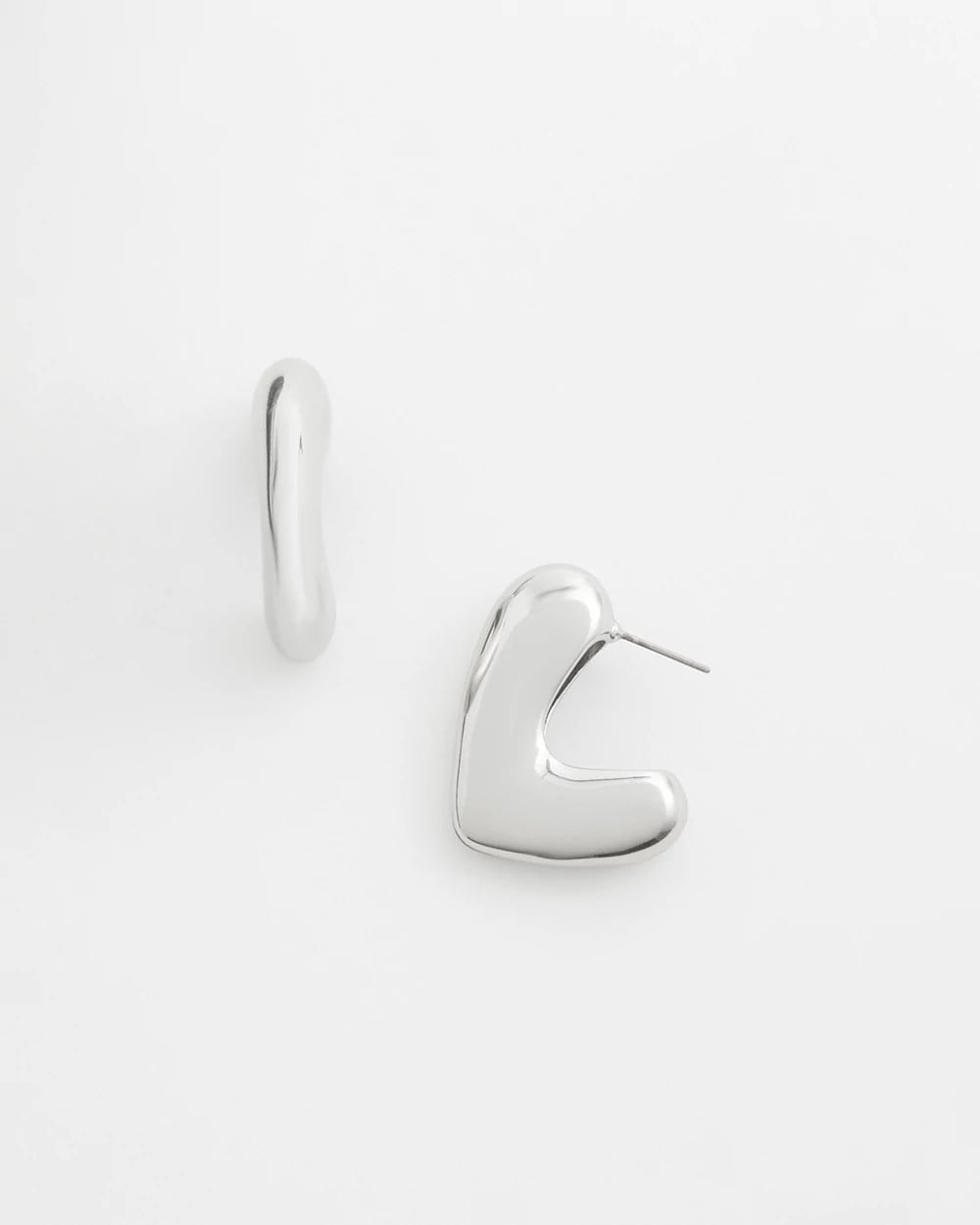 Chico's No Droop® Silver Tone Mini Hoops