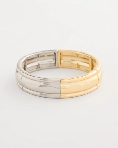 Chico's Mixed Metal Hinge Cuff Bracelet