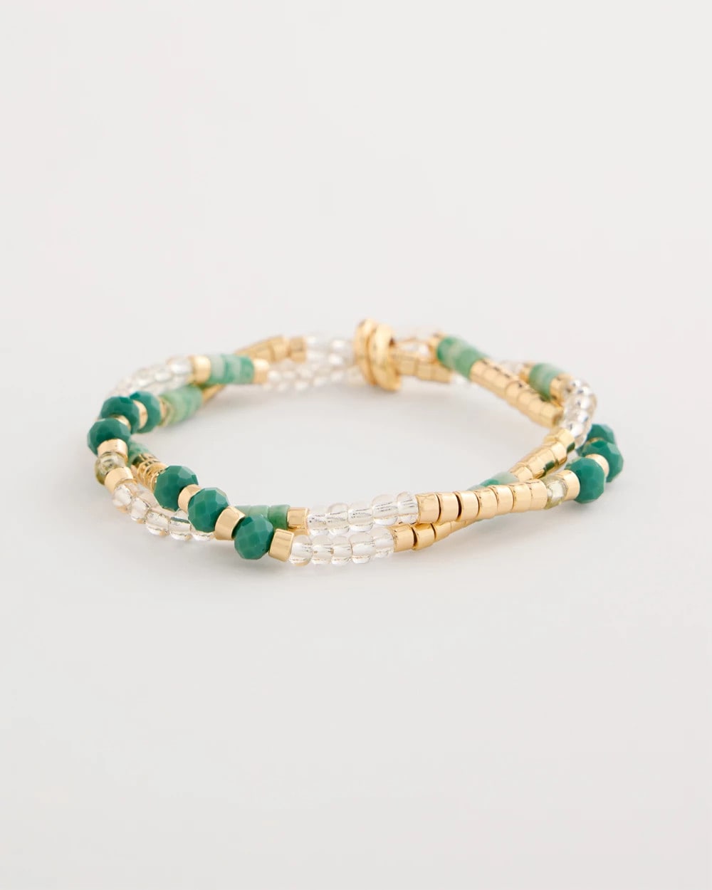 Chico's Genuine Howlite Beaded Stretch Bracelet