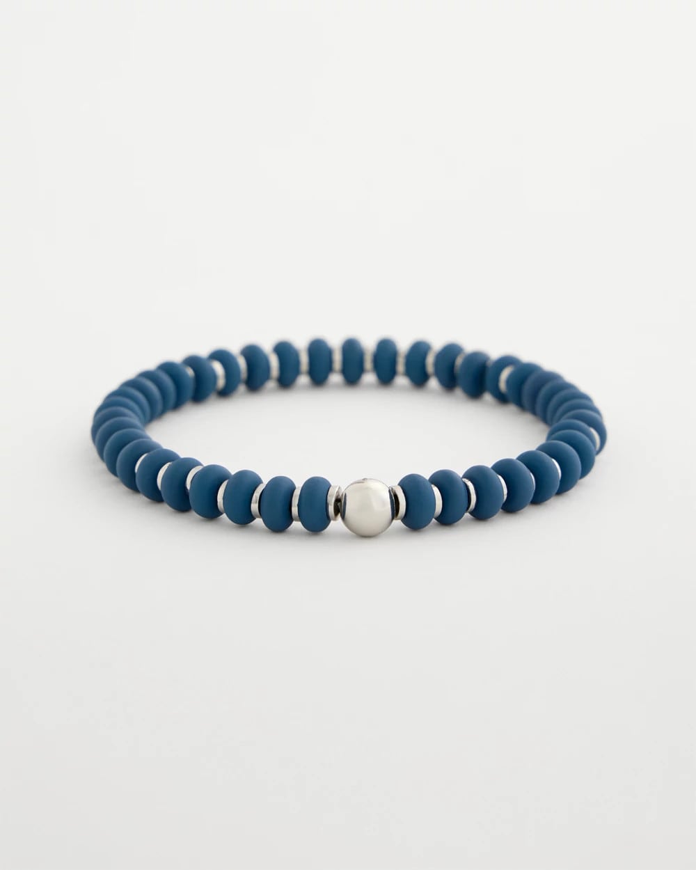 Chico's Navy Round Stretch Bracelet