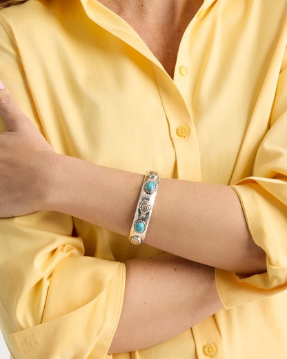 Chico's Turquoise Mixed Metal Bangle