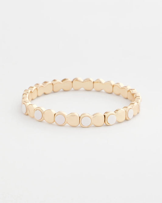 Chico's Pearl Mini Circle Stretch Bracelet