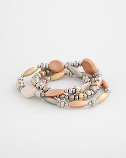 Chico's Mixed Metal Stretch Set of Three