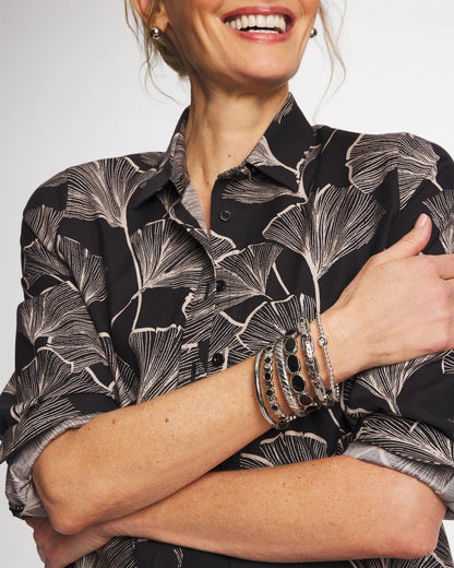 Chico's Black Large Stretch Bracelet