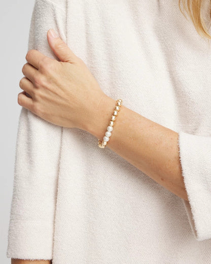 Chico's Goldtone Bead Stretch Bracelet
