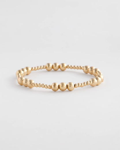 Chico's Gold-tone Small Bead Stretch Bracelet