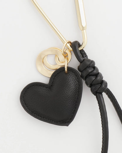 Chico's Faux Leather Heart Bag Charm