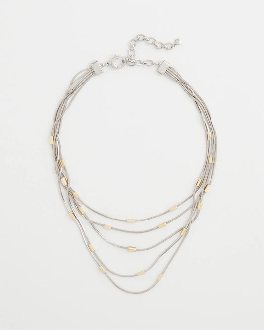 Chico's Mixed Metal Multi-Strand Necklace