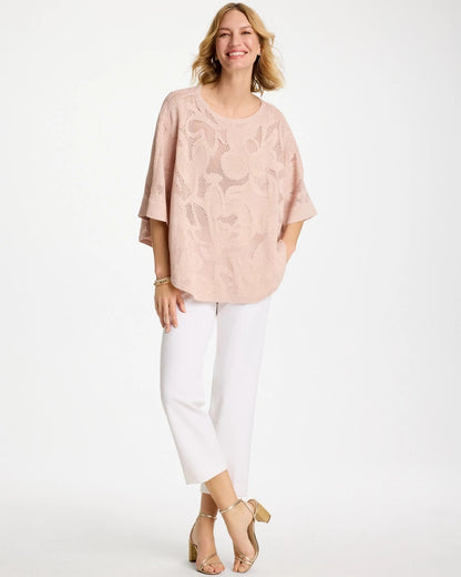 Chico's Boatneck Rounded Hem Poncho