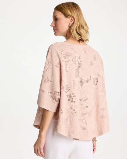 Chico's Boatneck Rounded Hem Poncho
