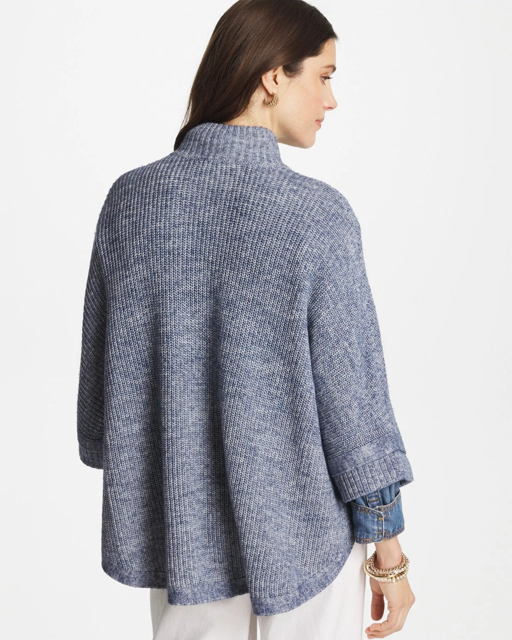 Chico's Rounded Hem Zip-Front Ruana