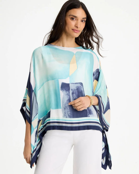 Chico's Woven Crepe Artisanal Poncho