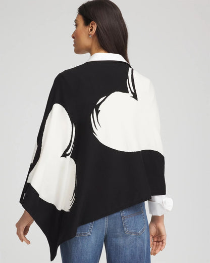 Chico's Love Brush Convertible Sweater Poncho
