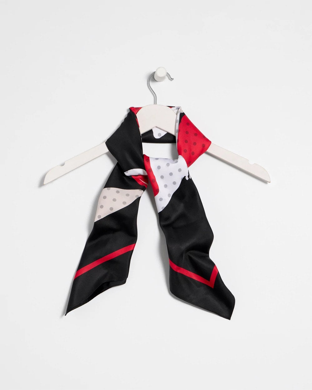 Chico's Polka Dot Floral Square Scarf