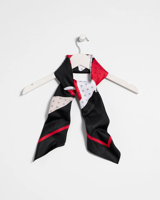 Chico's Polka Dot Floral Square Scarf
