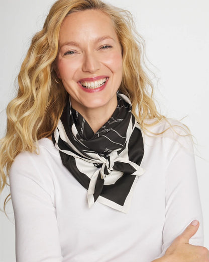 Chico's Graphic Stitch Square Scarf