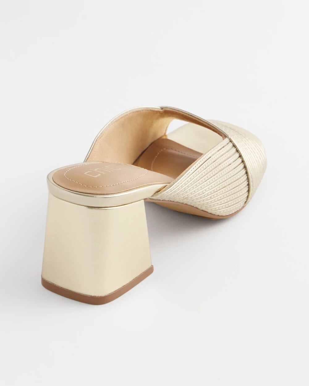 Chico's Vinia Metallic Rope Block Heels