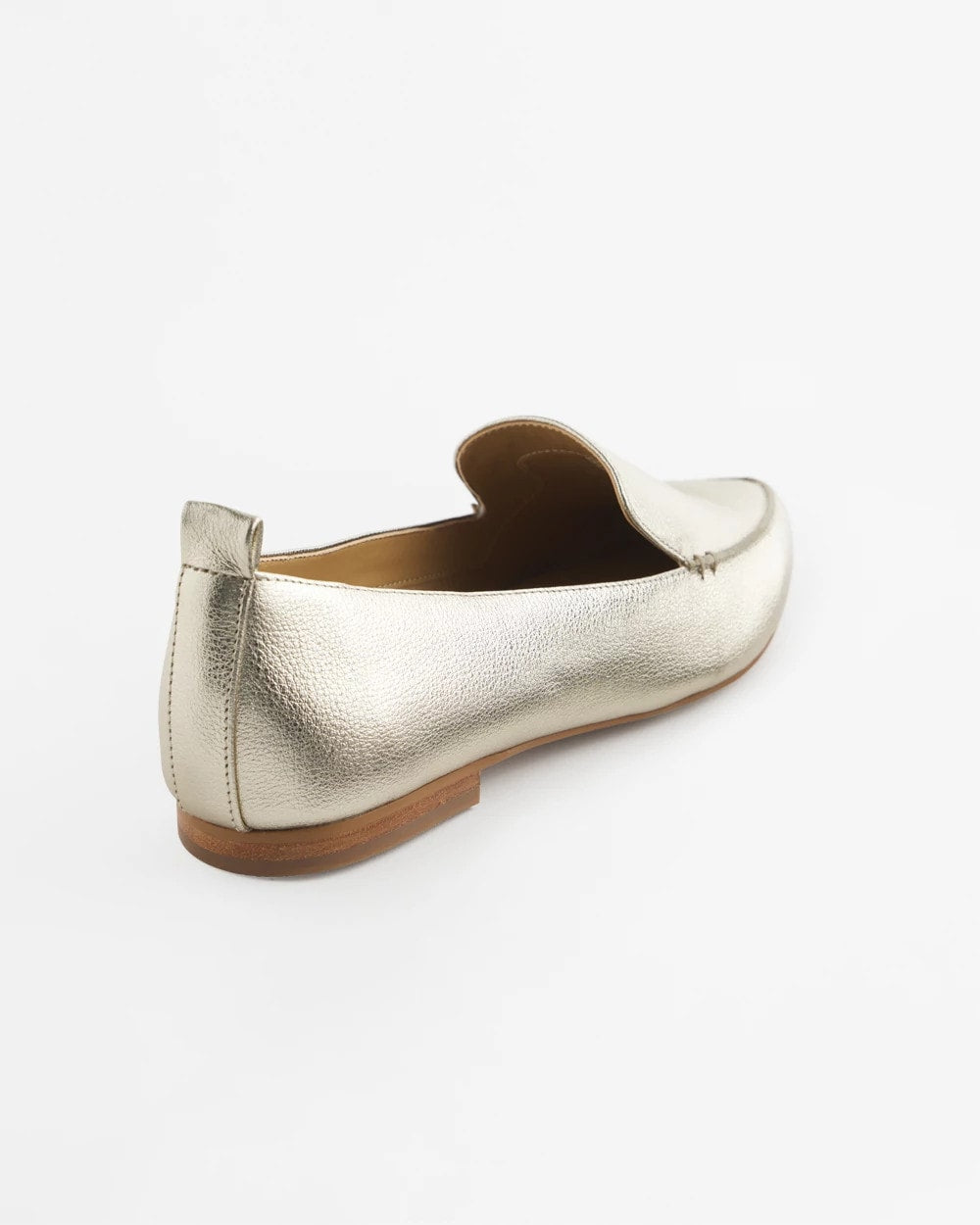 Chico's Gold Metallic Leather Loafer