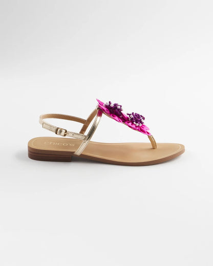 Chico's Sunset Flower Sandal