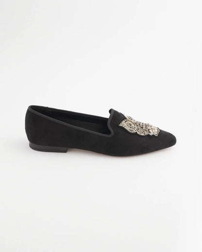 Chico's Black Microsuede Loafers