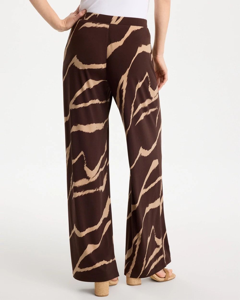 Chico's Travelers™ Zebra Knit Wide-Leg Pants