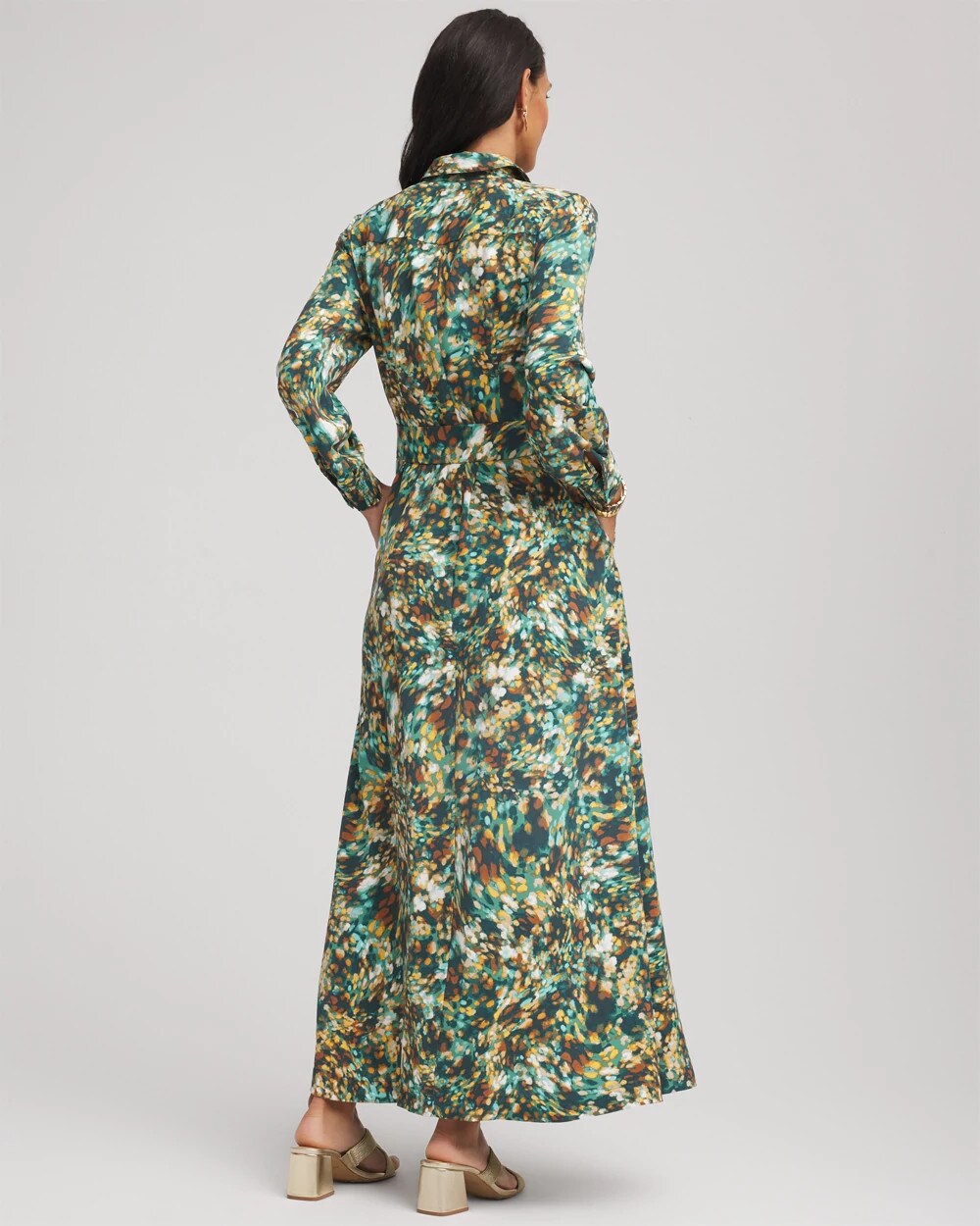Chico's Printed Long-Sleeved Shirtdress
