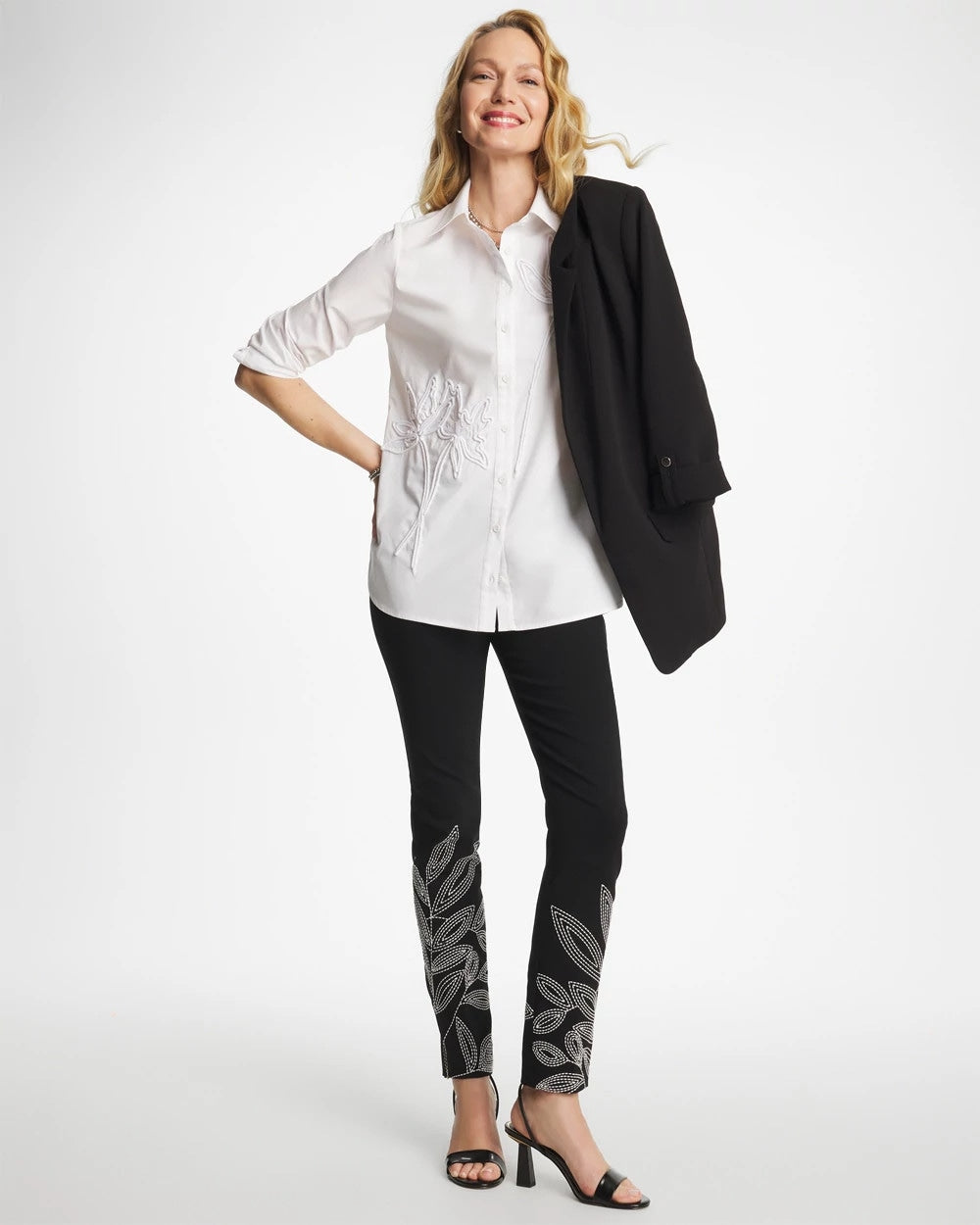 Chico's Poplin Soutache Tunic