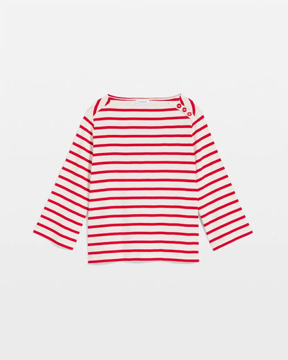 Chico's Bateau Neck Stripe Top