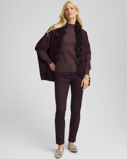 Chico's Metallic Ribbed Pullover