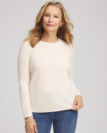 Chico's Crewneck Cashmere Pullover Sweater