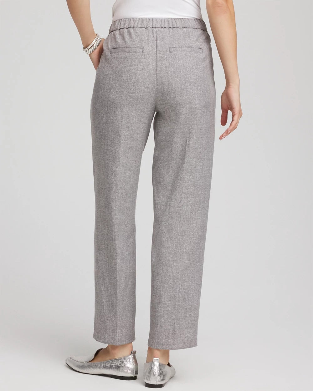 Chico's Shimmer Straight Tapered Ankle Pants