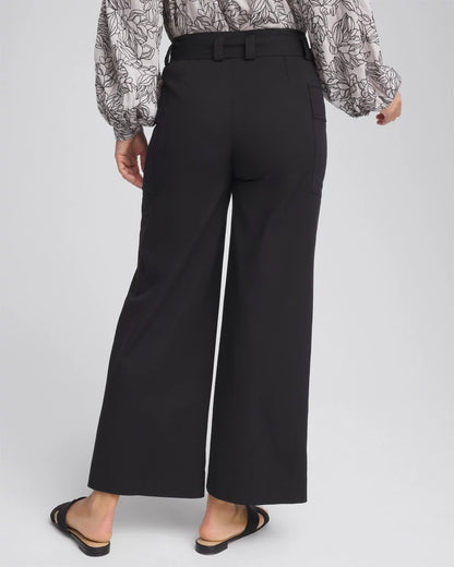 Chico's Belted Twill Utility Cropped Pants
