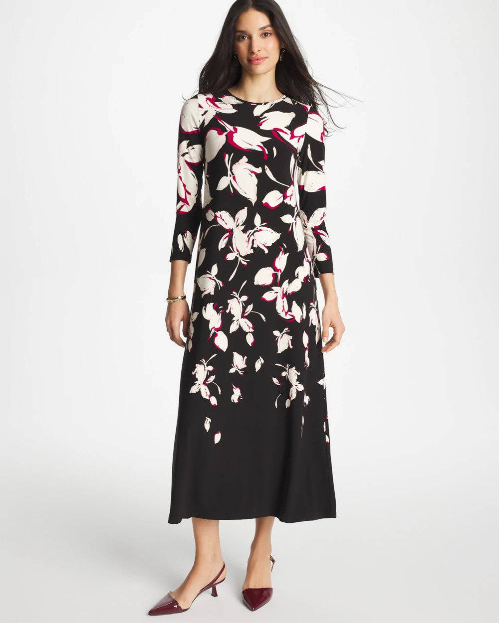 Chico's Column Knit Maxi Dress
