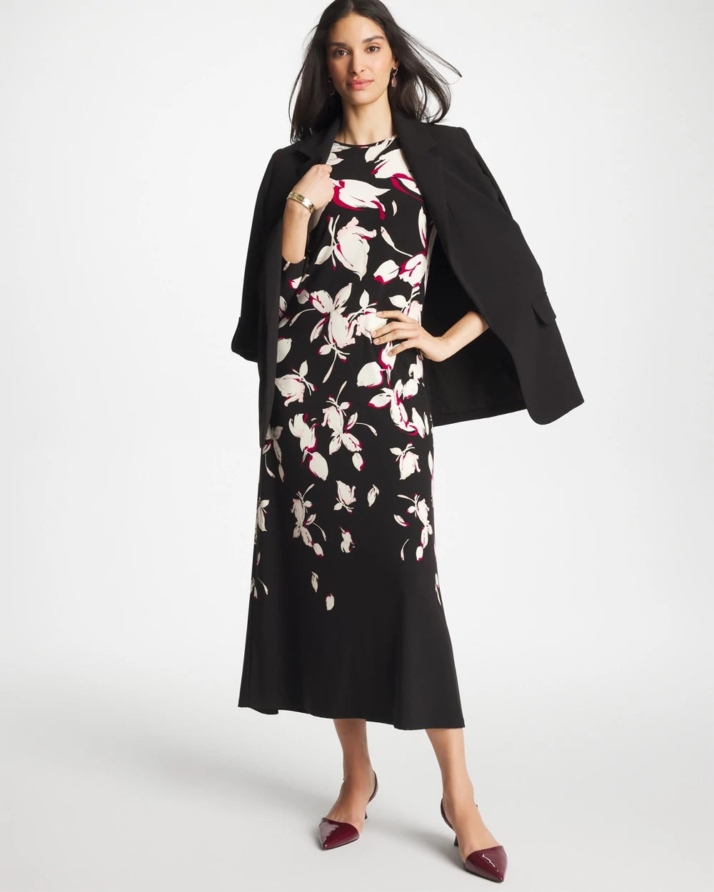 Chico's Column Knit Maxi Dress