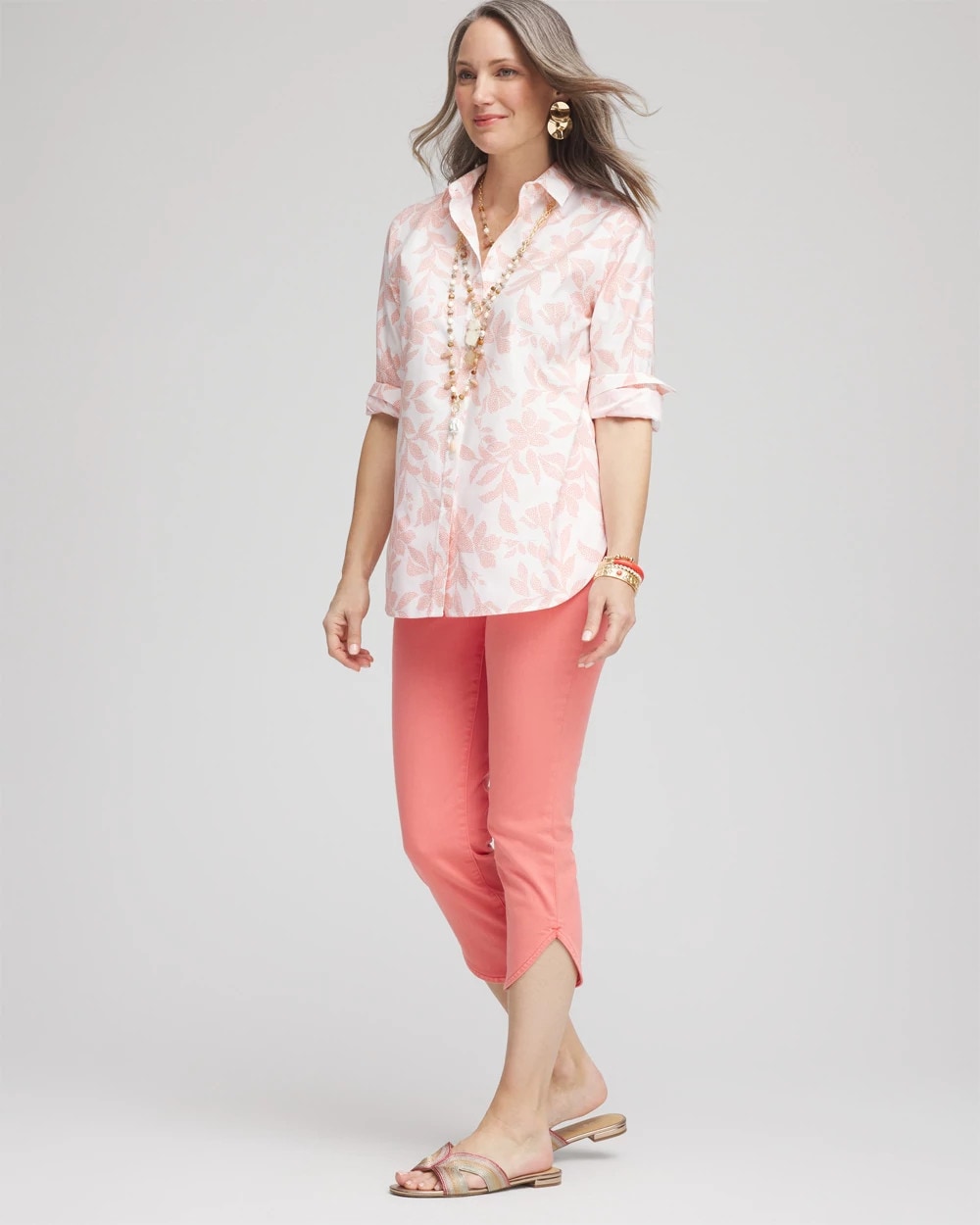 Chico's Pull-On Dolphin-Hemmed Capri Jeans