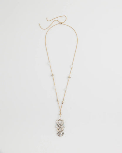 Chico's Adjustable Opalescent Pendant Necklace